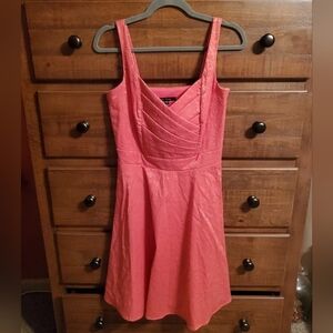 Blu Sage Orange Shiny Sleeveless Dress.  Size 4.